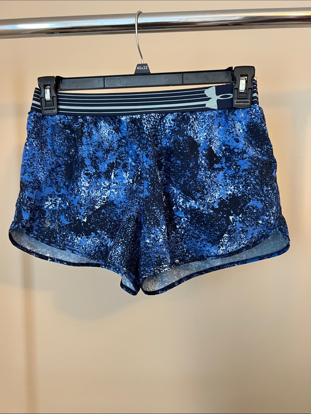 Under Armour Blue Speckle Women's Athletic Shorts